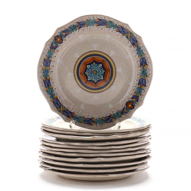 DERUTA POTTERY DISHES, SET OF