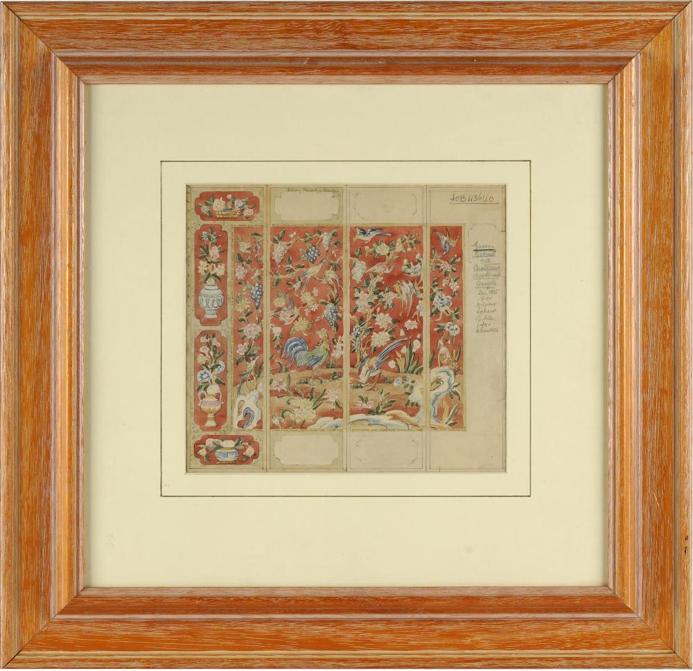 DESIGN FOR A FLOOR SCREENwatercolor