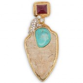 DESIGNER 18K GOLD, ARROWHEAD A