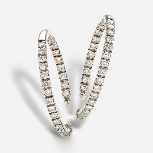 DESIGNER DIAMOND INSIDE OUT HOOP