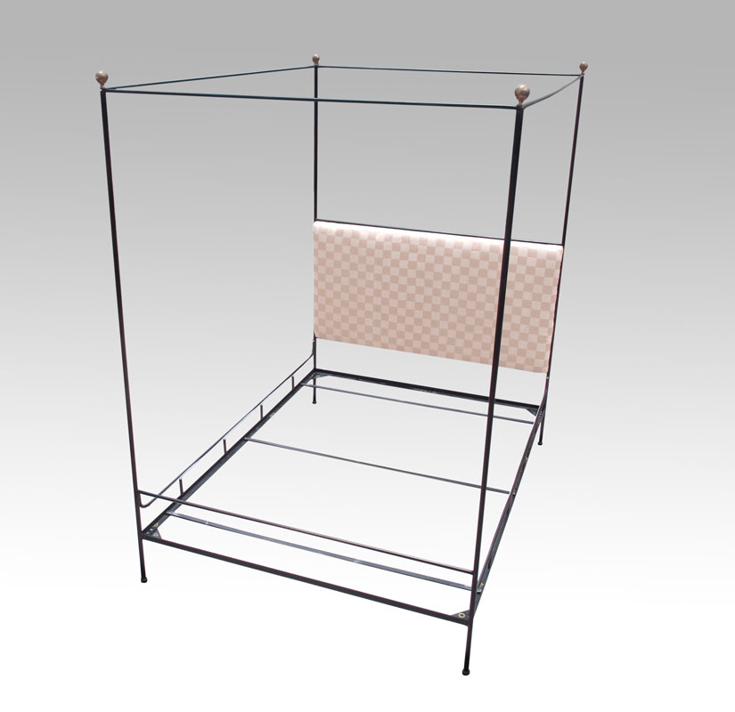 DESIGNER IRON FRAMED CANOPY BED: