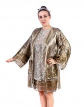 DESIGNER SILVER SEQUIN DRESS W