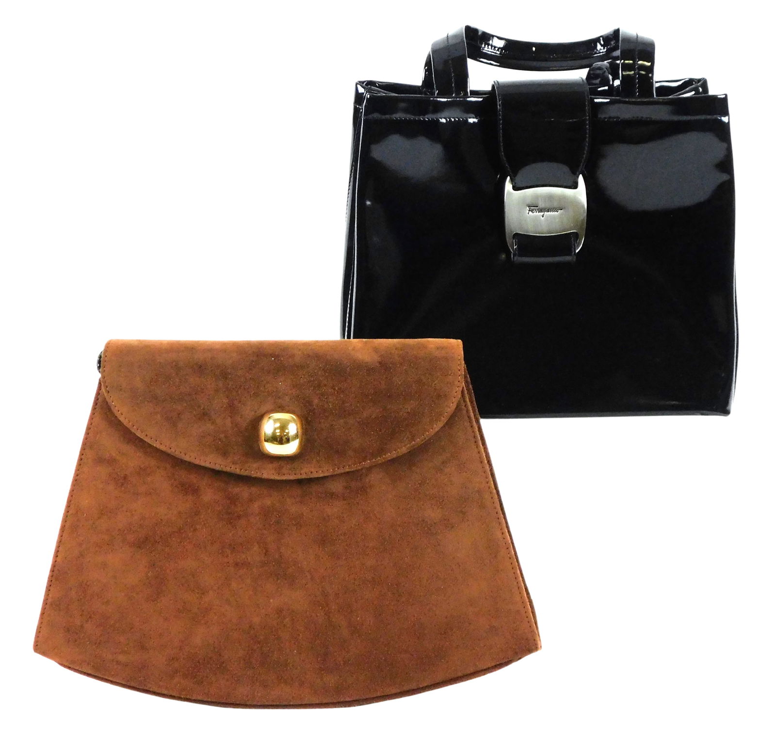 DESIGNER: TWO FERRAGAMO HANDBAGS,