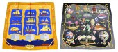 DESIGNER: TWO HERMES SILK SCAR