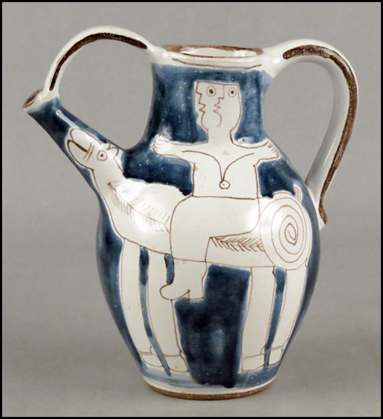 DESIMONE PAINTED CERAMIC VESSEL.