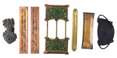 DESK ACCESSORIES, SEVEN PIECES