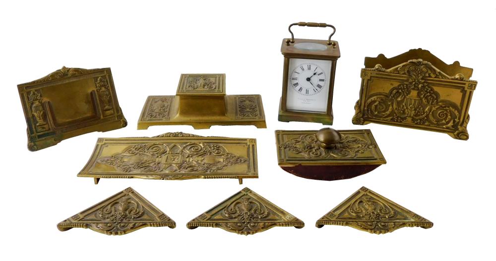 DESK ACCESSORIES, SEVEN PIECES