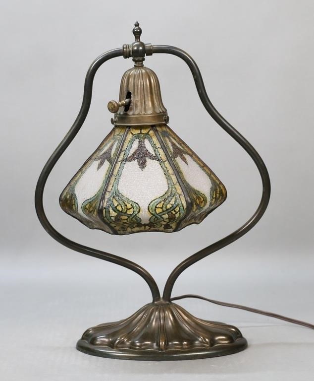 DESK LAMP WITH REVERSE PAINTED