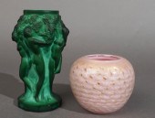 DESNA MALACHITE GLASS VASE AND