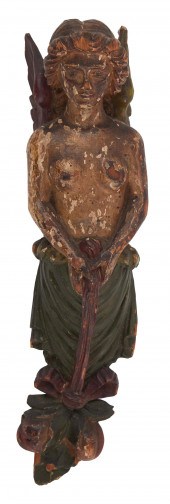 DETAILED WOOD CARVING OF A WIN