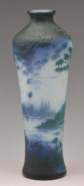 DEVEZ FRENCH CAMEO GLASS VASE,