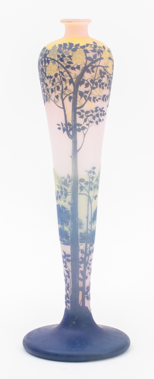 DEVEZ PINK & BLUE CAMEO GLASS