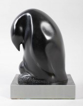 DGS, PATINATED BRONZE PENGUIN
