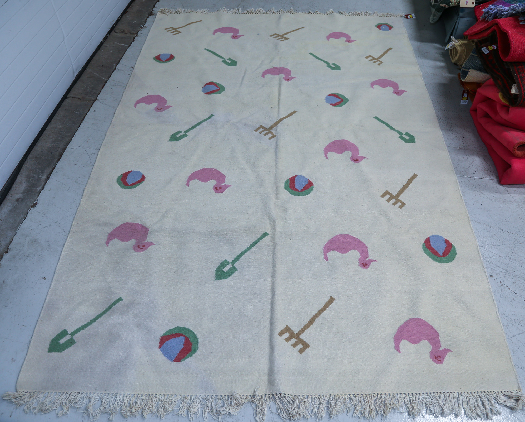 DHURRIE RUG, INDIA, 6 X 9 Modern,