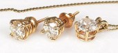 DIA STUDS & PENDANT, 4.05 CTS