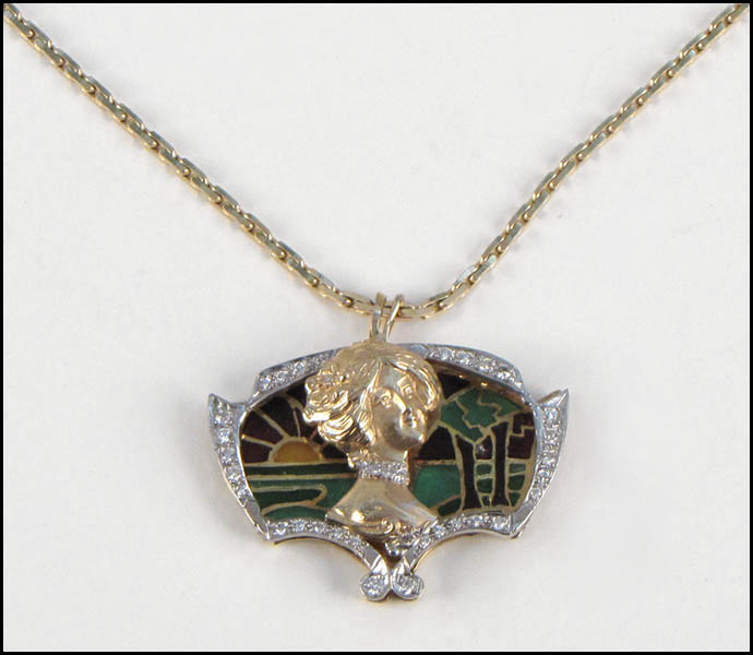 DIAMOND 14 KARAT YELLOW GOLD AND