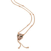 DIAMOND, 14K ROSE GOLD LEOPARD