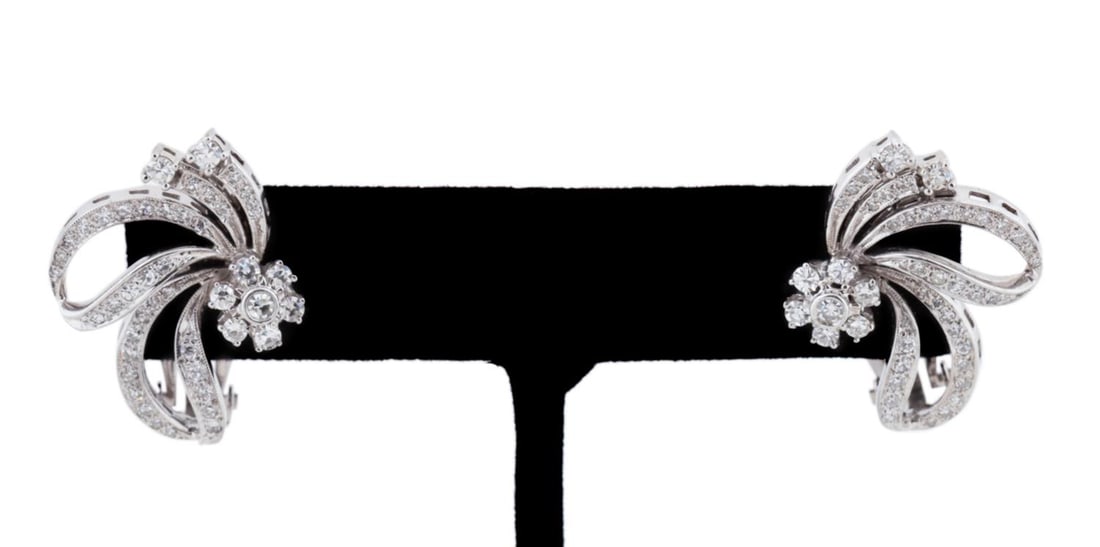 DIAMOND 14K WHITE GOLD FREEFORM