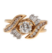 DIAMOND, 14K YELLOW GOLD RING