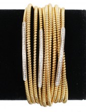 DIAMOND & 18K 6 STRAND FLEXIBL