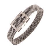 DIAMOND, 18K WHITE GOLD BRACEL