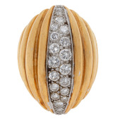 DIAMOND, 18K YELLOW AND WHITE
