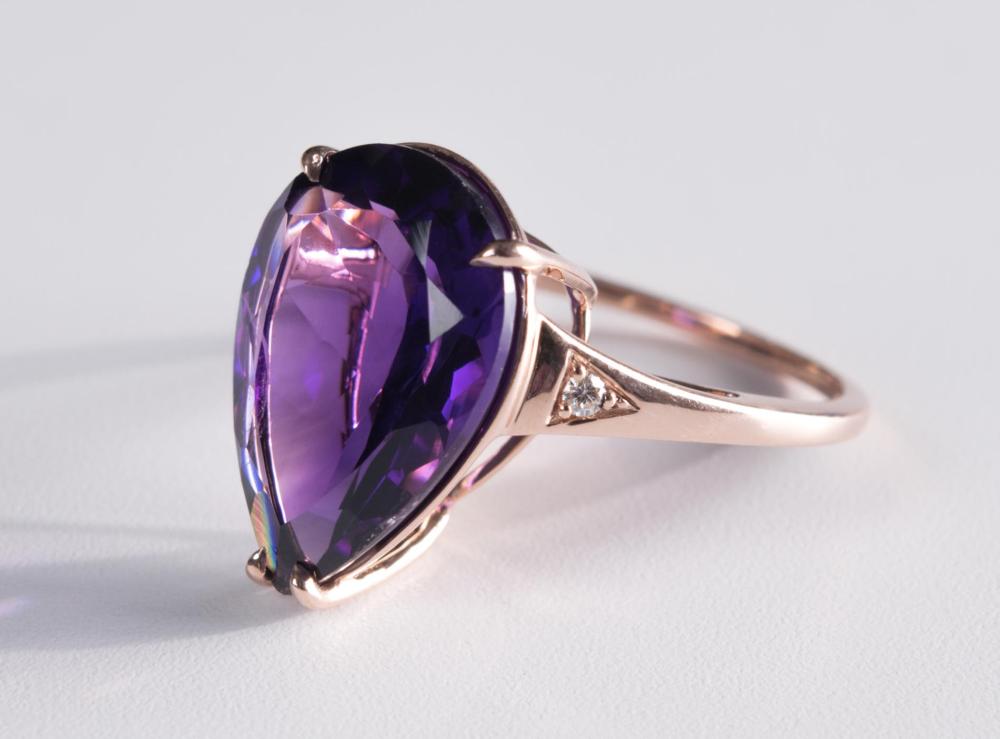 DIAMOND AND AMETHYST RINGDIAMOND