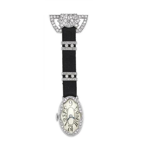 Diamond and Black Grosgrain
