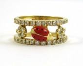 DIAMOND AND EIGHTEEN KARAT GOL
