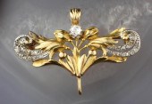 DIAMOND AND EIGHTEEN KARAT GOL