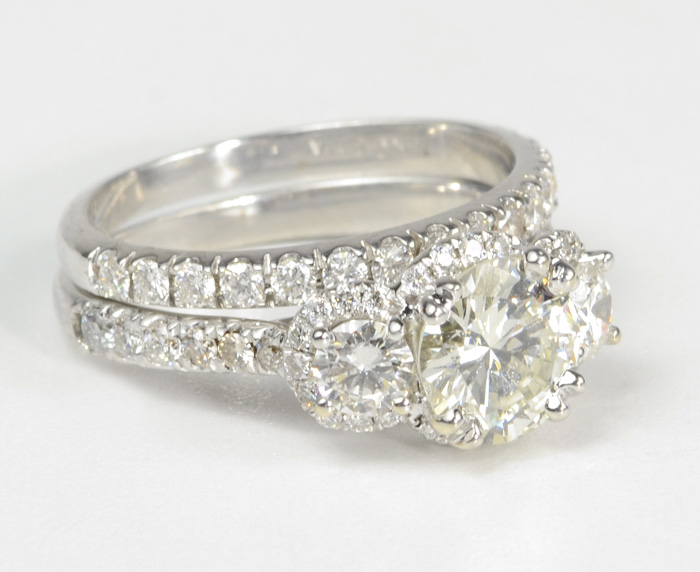 DIAMOND AND EIGHTEEN KARAT WHITE