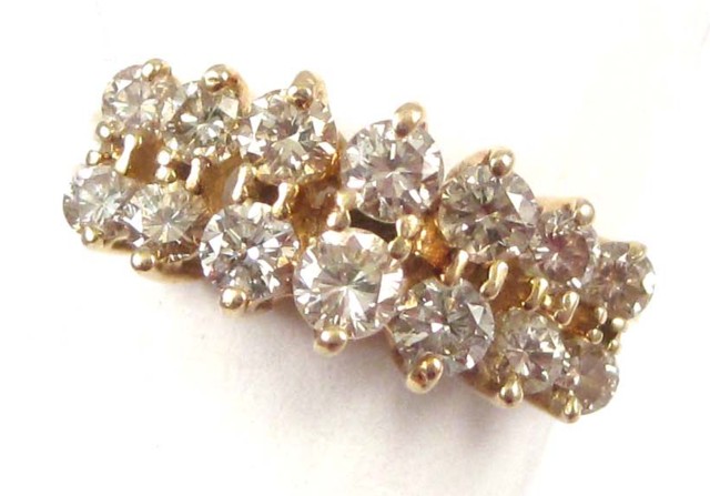DIAMOND AND FOURTEEN KARAT GOLD