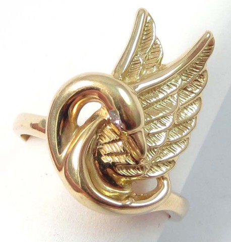 DIAMOND AND FOURTEEN KARAT GOLD