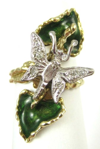 DIAMOND AND FOURTEEN KARAT GOLD