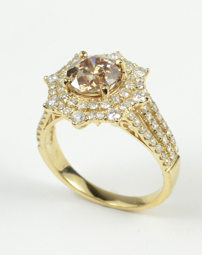 DIAMOND AND FOURTEEN KARAT GOLD
