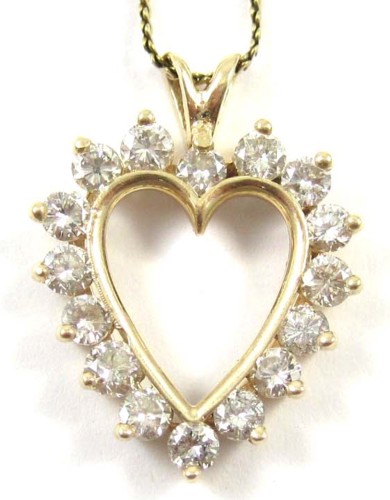 DIAMOND AND FOURTEEN KARAT GOLD