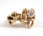 DIAMOND AND FOURTEEN KARAT GOL
