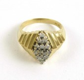 DIAMOND AND FOURTEEN KARAT GOL