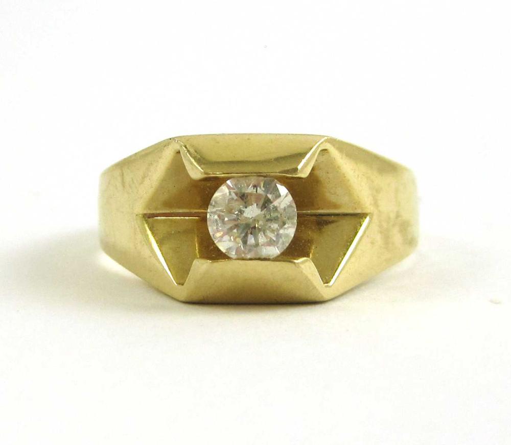 DIAMOND AND FOURTEEN KARAT GOLD