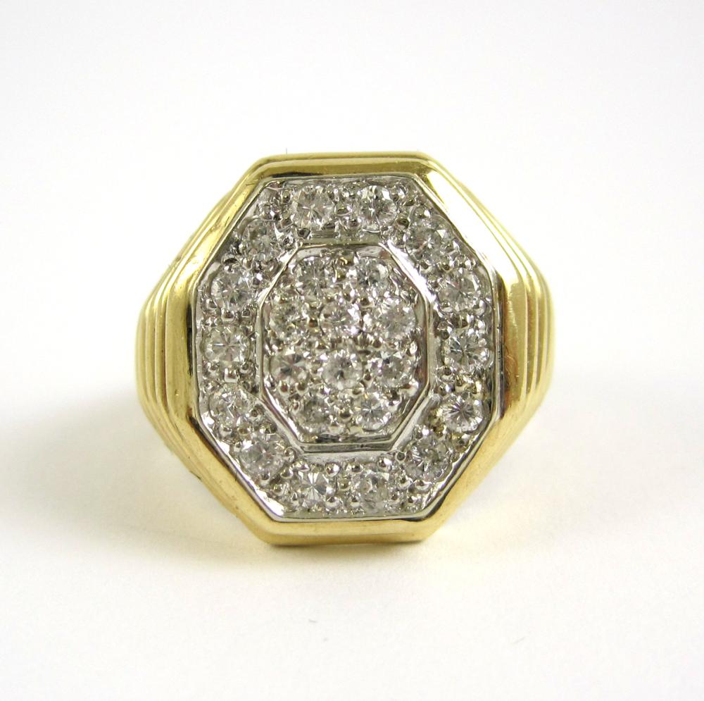DIAMOND AND FOURTEEN KARAT GOLD