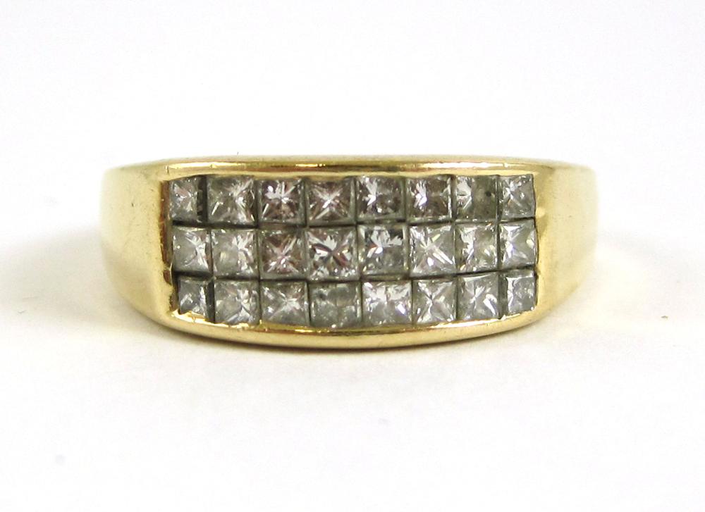 DIAMOND AND FOURTEEN KARAT GOLD