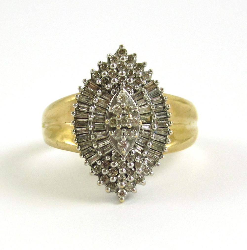 DIAMOND AND FOURTEEN KARAT GOLD