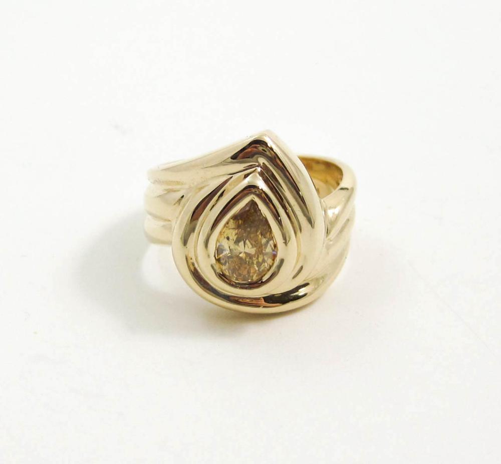 DIAMOND AND FOURTEEN KARAT GOLD