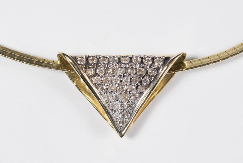 DIAMOND AND FOURTEEN KARAT GOLD