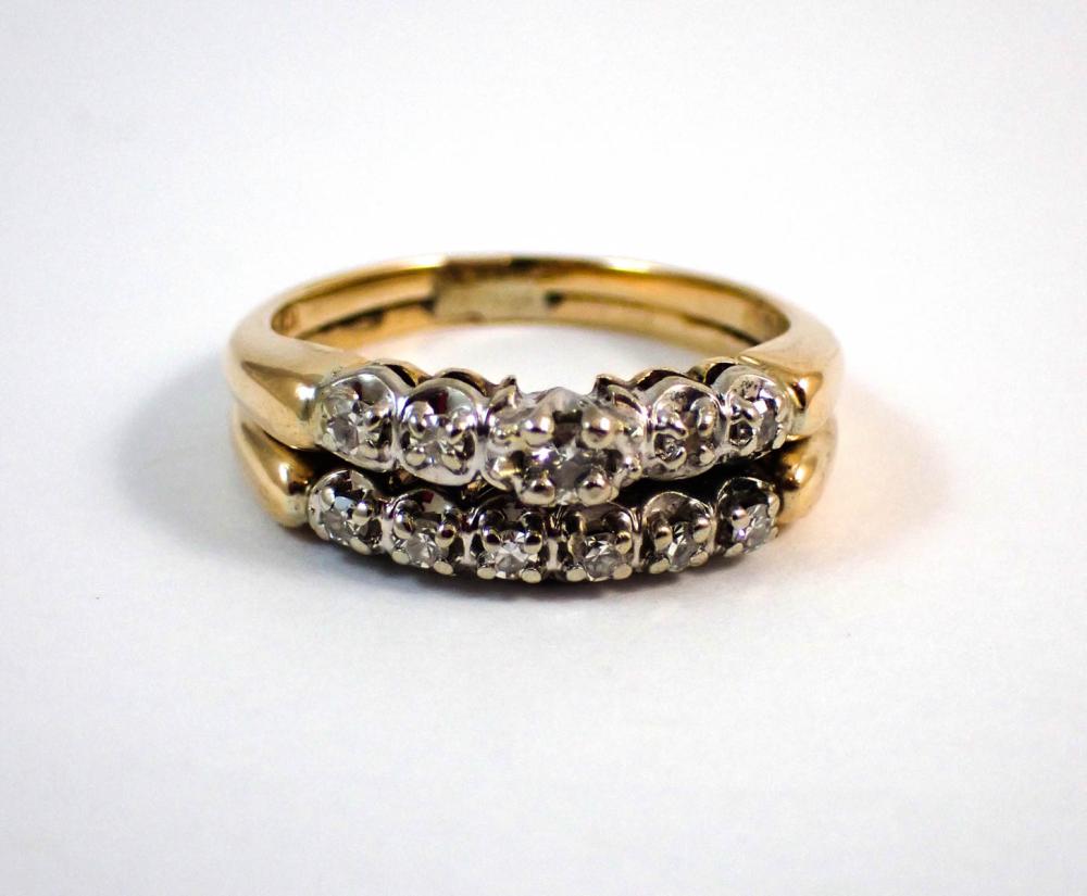 DIAMOND AND FOURTEEN KARAT GOLD