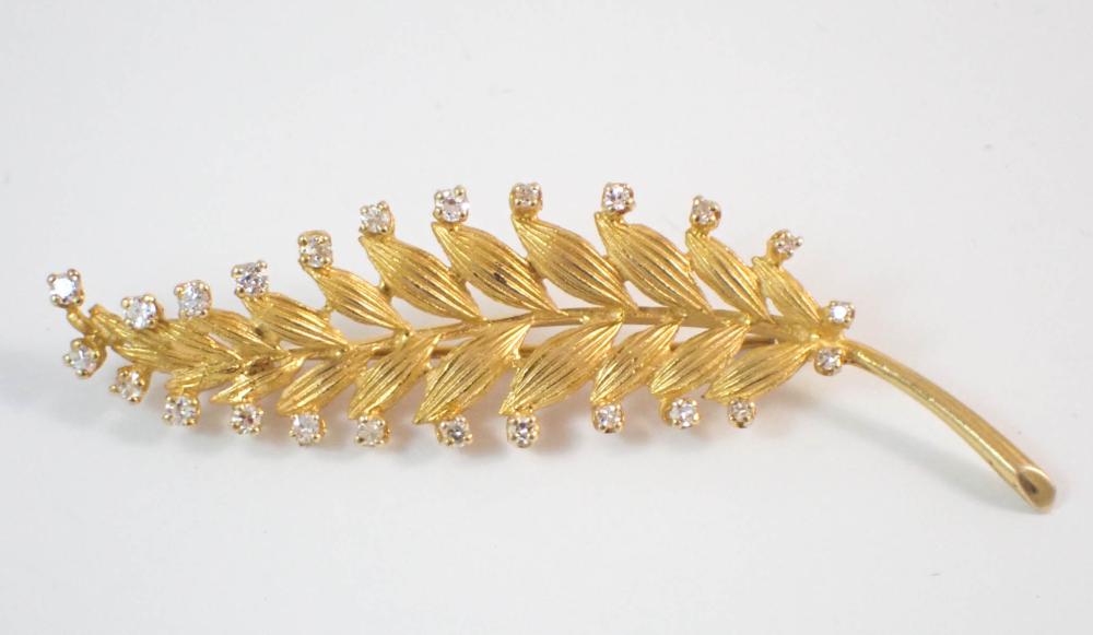 DIAMOND AND FOURTEEN KARAT GOLD