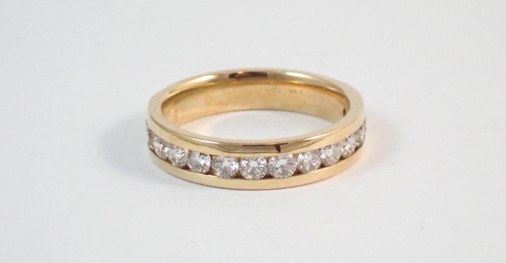 DIAMOND AND FOURTEEN KARAT GOLD