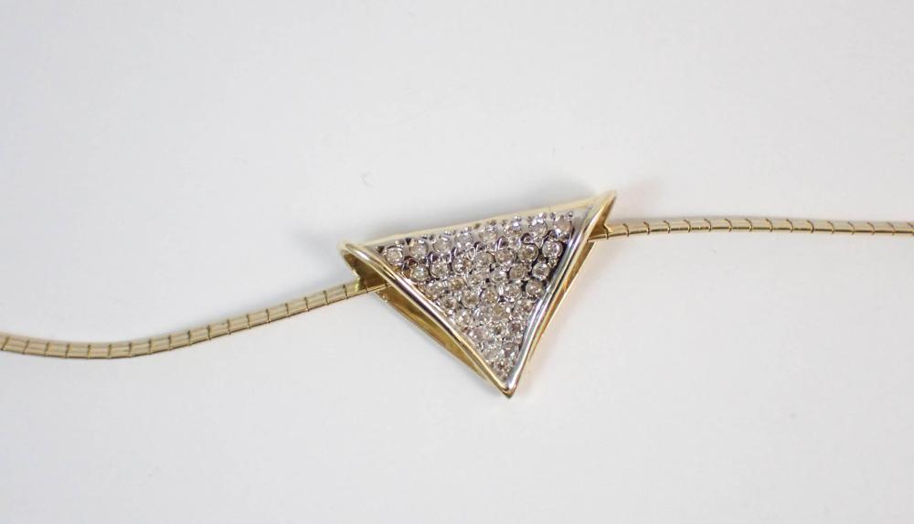DIAMOND AND FOURTEEN KARAT GOLD