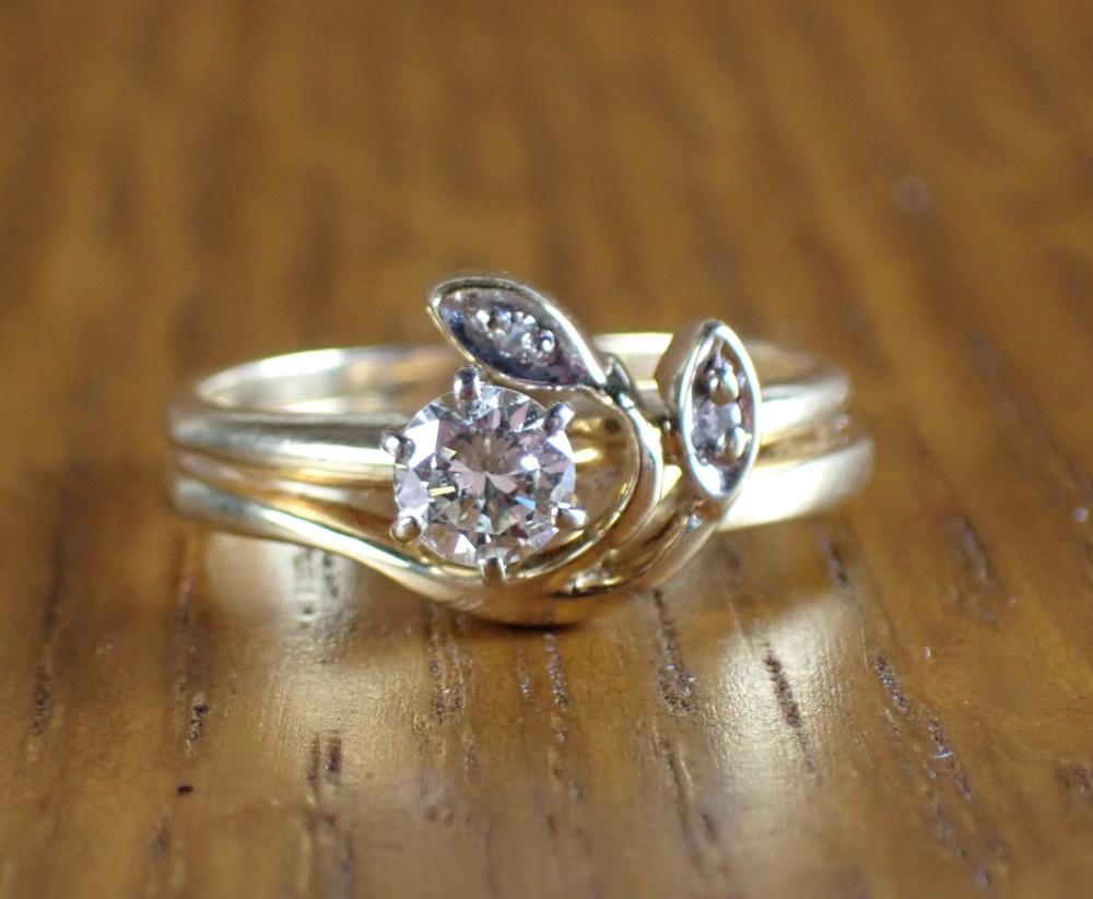 DIAMOND AND FOURTEEN KARAT GOLD
