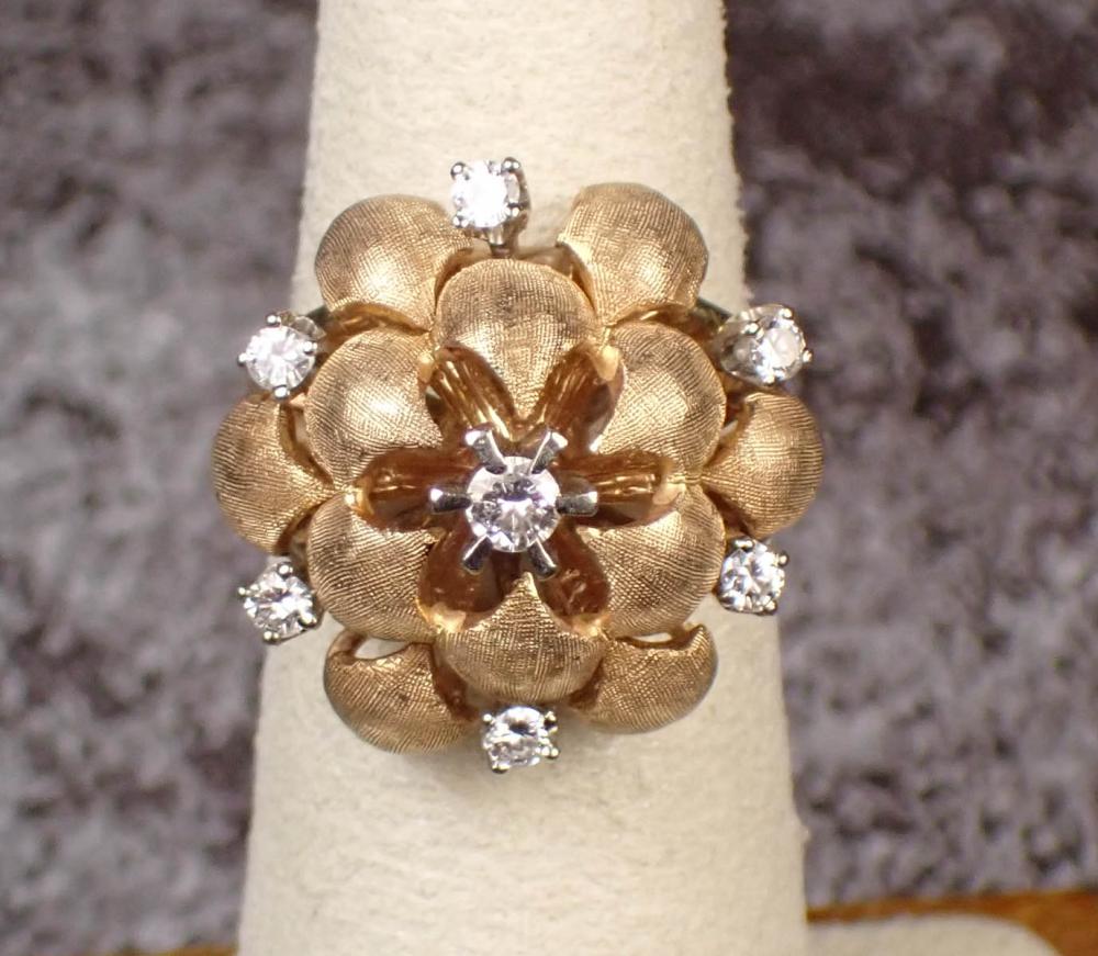 DIAMOND AND FOURTEEN KARAT GOLD